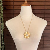 【ネックレス】フラワー　花　重ね花びら　70’s USA ビッグフラワー