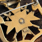 【ブローチ】Coro コロ　エンブレム　勲章　鷹　剣　王冠　60’s USA