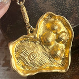 【ネックレス】ラリエット　Y字　ハート　チェーンコラージュ　フランスvintage