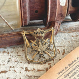 【ブローチ】Coro コロ　エンブレム　勲章　鷹　剣　王冠　60’s USA