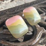 【ピアス】ニュアンスカラー　グラデーション　スクエア　60’sフランス