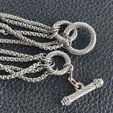 【ブレス】淡水パール　5連チェーン　エレガント　70’sフランス　