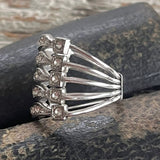 【リング】5連　ビジュ　SILVER  80’sフランス