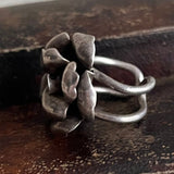 【リング】バラ　ローズ　立体的　ボリューム　70’sフランス