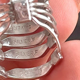 【リング】5連　ビジュ　SILVER  80’sフランス