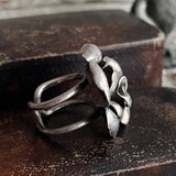 【リング】バラ　ローズ　立体的　ボリューム　70’sフランス