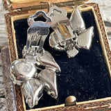 【イヤリング】ビジュ　クリアストーン　ラグジュアリー　70’sフランス