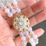 【ネックレス】Monet　モネ　3連　春ネックレス　乳白色　80’s USA