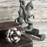 【リング】バラ　ローズ　立体的　ボリューム　70’sフランス