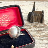 【リング】マベパール風　ボタニカル　ケルトフレーム　60’sフランス