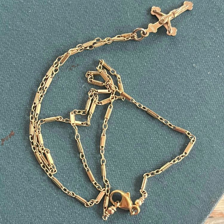 ネックレス】クロス 十字架 INRI クルシフィックス キリスト教 60's
