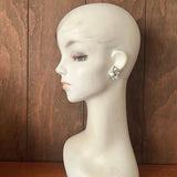 【イヤリング】ビジュ　クリアストーン　ラグジュアリー　70’sフランス