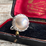 【リング】マベパール風　ボタニカル　ケルトフレーム　60’sフランス