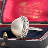 【リング】マベパール風　ボタニカル　ケルトフレーム　60’sフランス