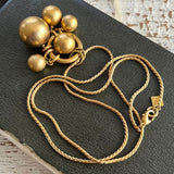 【ネックレス】ANNE KLEIN アンクライン　マットゴールド玉　ロング　90’s USA