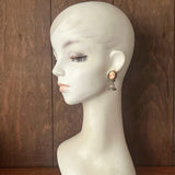 【イヤリング】カメオ　クラシカル　ベルチャーム　コラージュ　60’sフランス