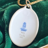 【ペンダント】AUGARTEN 磁器　花柄　ローズ　1960オーストリア