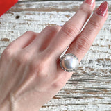 【リング】マベパール風　ボタニカル　ケルトフレーム　60’sフランス