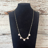 【ネックレス】ポーセリン　陶磁器　ローズ　薔薇　ロマンチック　60’sフランス