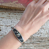 【バングル】ALPACA社　メキシコ　螺鈿細工　シェル　silver 70'sメキシコ