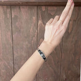 【バングル】ALPACA社　メキシコ　螺鈿細工　シェル　silver 70'sメキシコ