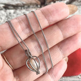 【ネックレス】バロックパール　ロケット　鳥かご　開閉　60’sフランス