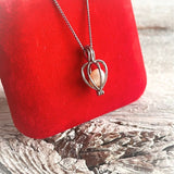 【ネックレス】バロックパール　ロケット　鳥かご　開閉　60’sフランス