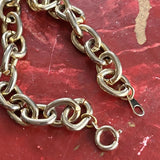 【ブレス】翡翠　チェーン　原石　ゴールドチェーン　80’s USA