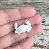 【ブローチ】カニ　蟹　crab 白蝶貝　マザーオブパール　80’sUSA