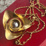 【ネックレス】ヴィトレイル　偏光　トライアングル　70’sフランス