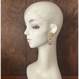 【ピアス】オープンワーク×揺れるミニハート　コラージュ　70’sフランス