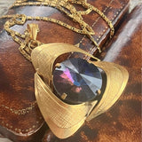 【ネックレス】ヴィトレイル　偏光　トライアングル　70’sフランス