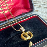 【ネックレス】Christian Dior クリスチャンディオール　CDロゴ　80’sフランス