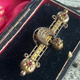 【ブローチ】victorian ヴィクトリアン　ガーネット　イギリスアンティーク　1920