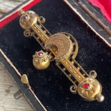 【ブローチ】victorian ヴィクトリアン　ガーネット　イギリスアンティーク　1920