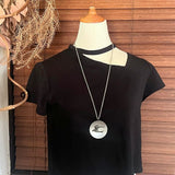 【ネックレス】Towle pewter ツバメ　ベニアジサシ　ピューター製　メダリオン　70'sUSA