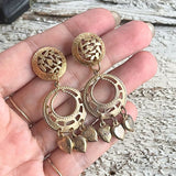 【ピアス】オープンワーク×揺れるミニハート　コラージュ　70’sフランス