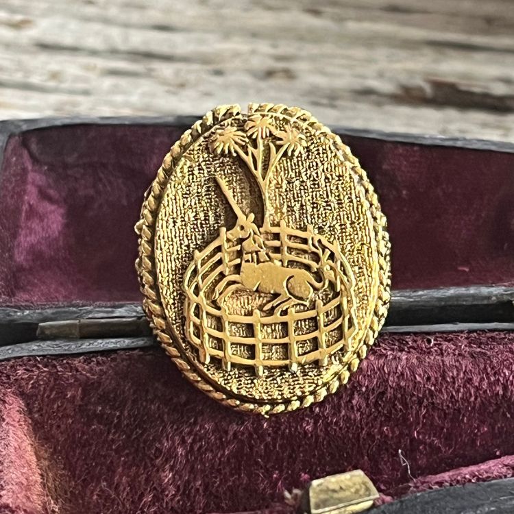 リング】練り香水 ソリッドパフューム 馬 horse ゴールドリング