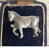 【リング】馬 horse ポニー pony マットシルバー　50’sイギリス　vintage