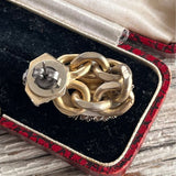【ピアス】カメオ　cameo アシンメトリー　800刻印　30'sイギリスvintage