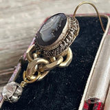 【ピアス】カメオ　cameo アシンメトリー　800刻印　30'sイギリスvintage