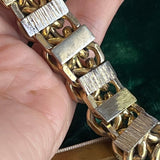 【ブレス】vintage2本セット　USA フランス　ゴールドナゲット　線路チェーン　重ね付け