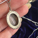 【セット】カメオ　シェルカメオ　パリュール　ネックレス＆イヤリング　50’sイギリス　Silver800