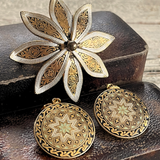 【イヤリング】ダマスキナード　エジプティアン　サークル　50’sスペイントレド