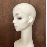 【ピアス】アイリスガラス　虹色　スイング　シルバー　60’sドイツ