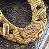 【ピアス】MIRIAM HASKELL ミリアムハスケル　オーバル透かし　ビッグパール　70’s USA