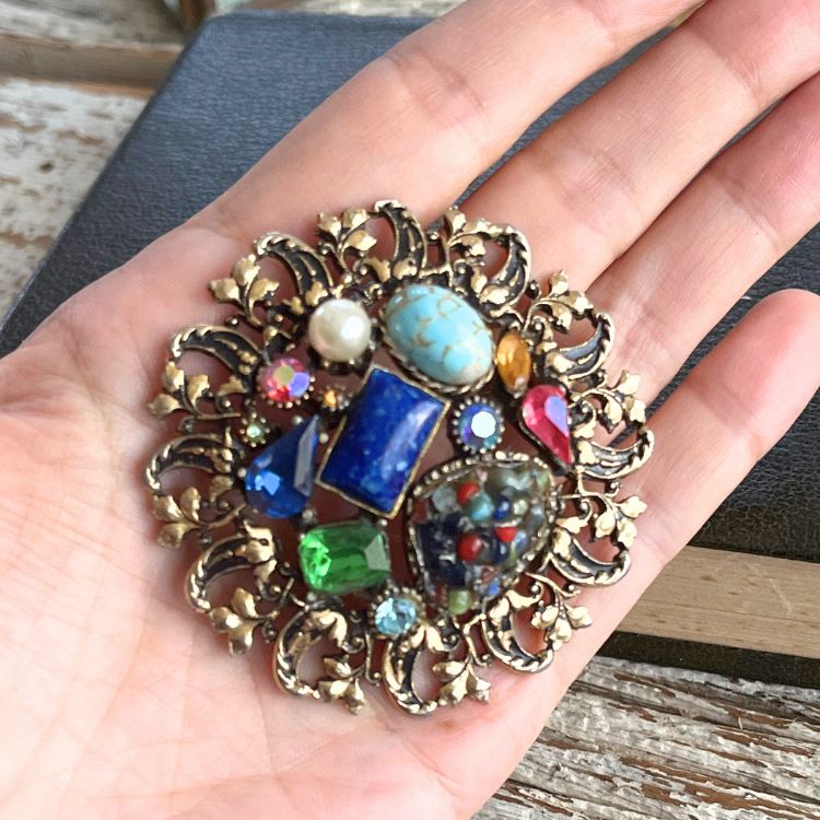 楽天市場】琥珀 ブローチ 天然琥珀 大きな琥珀 パワーストーン 贈り物