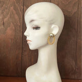 【ピアス】MIRIAM HASKELL ミリアムハスケル　オーバル透かし　ビッグパール　70’s USA