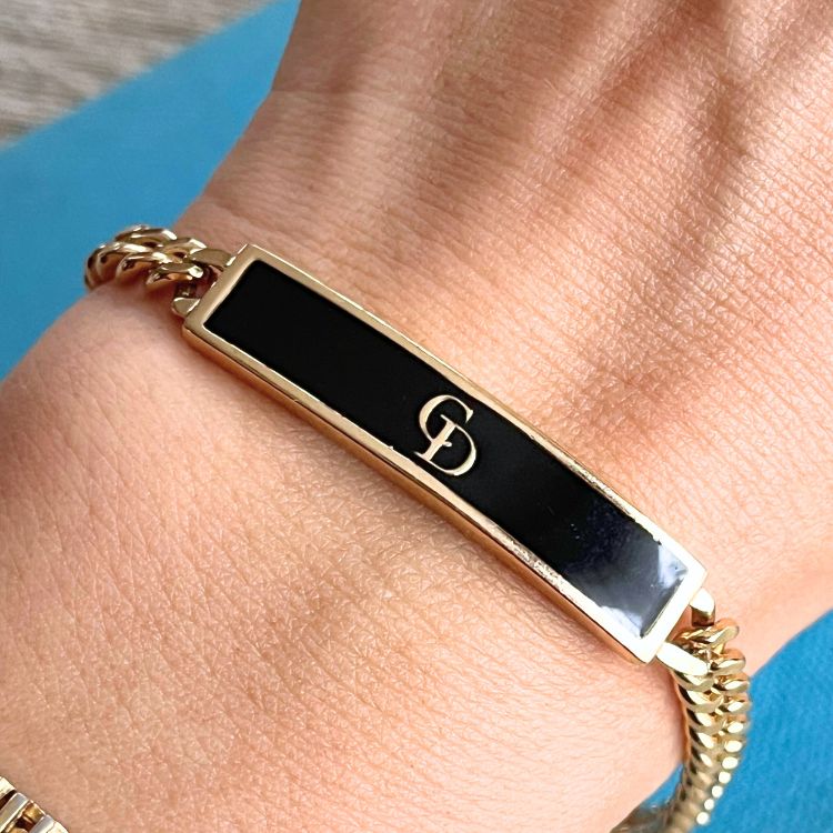 ブレス】Christian Dior クリスチャンディオール ブラックプレート