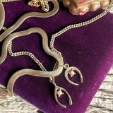 【ネックレス】馬蹄　ホースシュー　horseshoe 2連　70'sフランス